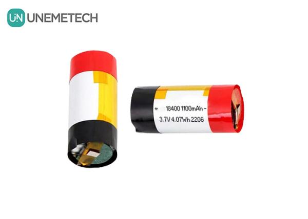 3A Discharge Cylindrical Polymer Lithium Ion Battery 18400 3.7v 1100mah LiPo