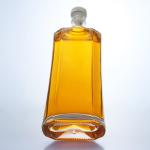 Customized Logo 500ml Clear Flint Glass Bottle for Gin Rum Champagne Brandy