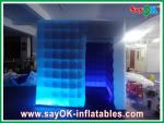 Kids Photo Booth One Door Inflatable Photobooth 210D Oxford Cloth With Led
