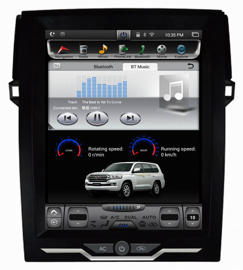 Ouchuangbo Vertical Screen Tesla Style Android 6.0 for Toyota Reiz 2014-2016 with gps navi multimedia audio player