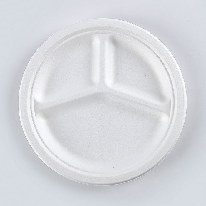Italy Food TUV Compostable 3 Division 9 Inches Plate Dish dinnerware set