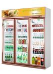 Air Cooling Glass Door Beverage Cooler Supermarket Refrigerator 5 Layers