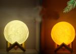 1W DC5V Innovative LED Lighting 3D Moon Light ECO PVC Material Remote Control