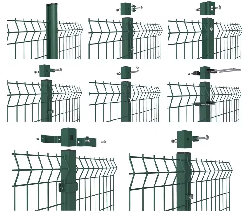 1.5M Dark Green PVC Coating V Mesh Security Fence 3D Park Welded Security Fence