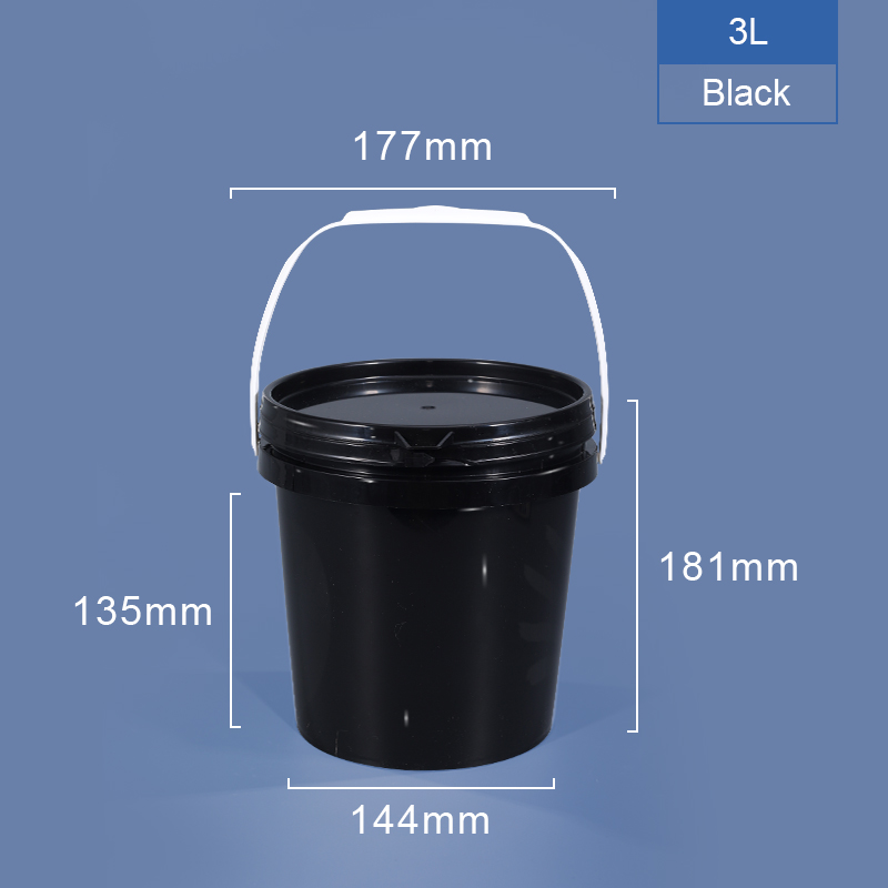 liquid fertilizer PP Round Plastic Bucket With Lid Handle Printing with Heat Transfer