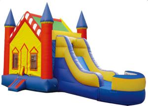 Wholesale Big Party Bright Inflatable Bouncer Combo Blow Up Fun House 0.55mm PVC Tarpaulin from china suppliers