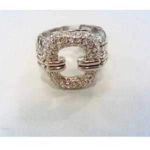 Wholesale (R-78) Fashion Jewelry Silver Plated Square Pave Clear Cubic Zircon Ring from china suppliers