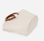 20cm Womens Leather Bag Portable Ring Handle Bucket Bag