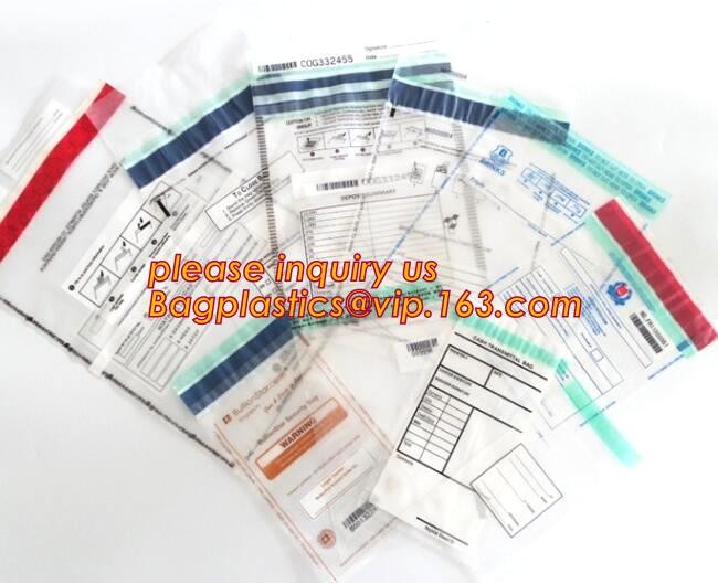 Bank Cash Bag Polyester Bags with Adhesive Tape, coins Zip lockk bags reclosable deposit bank bags, tamper proof sealing b
