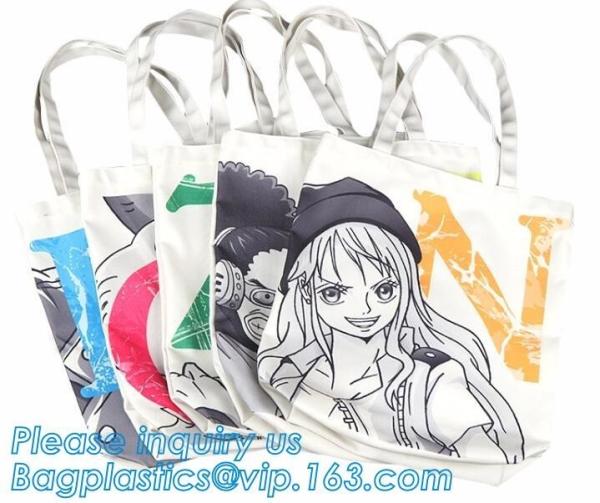 Customized Fashion Women Cotton Rope Handle Canvas Beach Tote gift Bag,natural