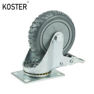 Wholesale 110kg Maximum Load 3-5 Inch Grey Free Wheel Rubber Plastic Trolley Dustbin Caster Wheels from china suppliers