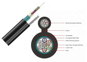Wholesale GYTC8S Outdoor Fiber Optic Armoured Cable Steel Wire Self Supporting Telecom Dedicated Overhead from china suppliers