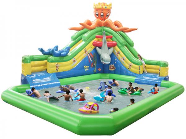 Quality Children Water Park Inflatable Slip And Slide Water Park For Business Rental for sale
