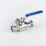 Male Thread Butterfly Valve for Pipe Lines Connect in Silver Stainless Steel 304
