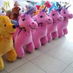 Hansel amusement park walking stuffed electric animal car for children