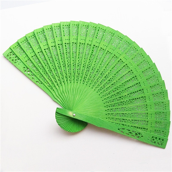 Personalized Foldable Hand Fans Custom Colorful Sandalwood Folding Hand Fan