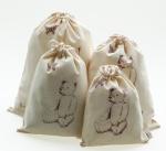 Refined Cotton Drawstring Bag Foldable Cloth Drawstring Bags for Storage