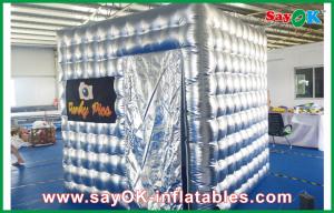Wholesale Mobile Photo Booth Silver Inflatable Photo Booth Oxford Cloth Waterproof With Light from china suppliers
