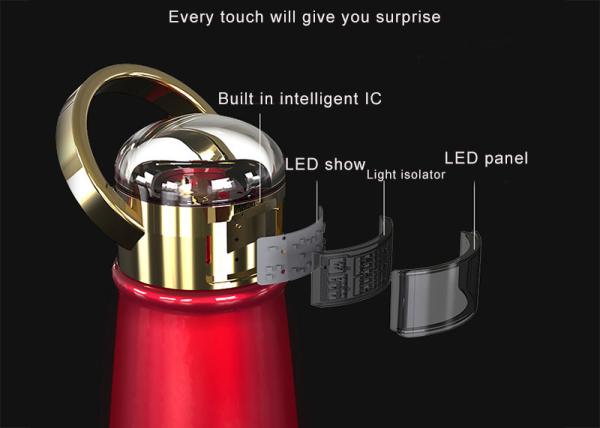 EW-DD3 Crystal diamond LED thermos bottle luxury multifunction oem water bottle