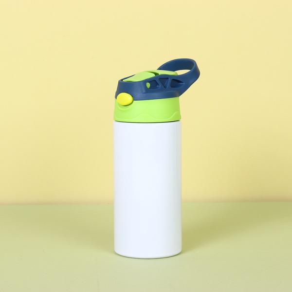 Quality 12oz Sublimation Blanks Sippy Cup Sublimation Tumblers For Kids Stainless Steel Insulated Toddler Water Bottle With Leak-Proof Straw Lid And Handle for sale