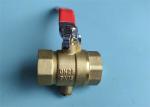 Leakproof Lockable Brass Ball Valve , PTFE Ring Threaded Ball Valve