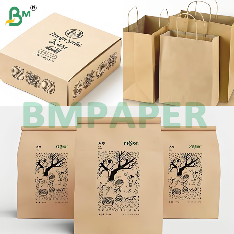 120gsm Durable Brown Kraft Paper Rolls for Sustainable Packaging