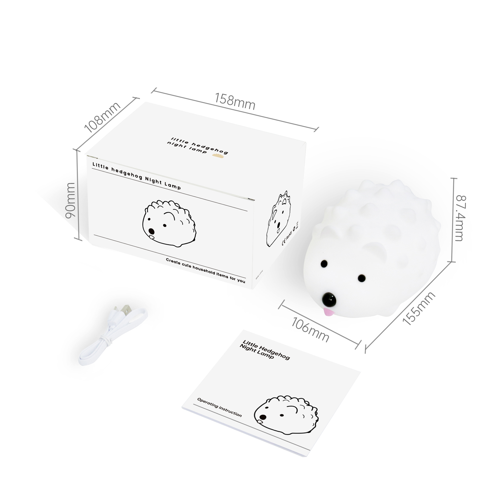 Custom Birthday Novelty Gift Cute Changing LED Touch USB Lamp for Children's Bedroom