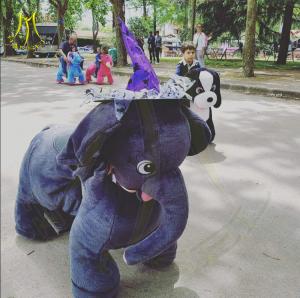Wholesale Hansel amusement park plush animal design electric animal scooter for mall from china suppliers