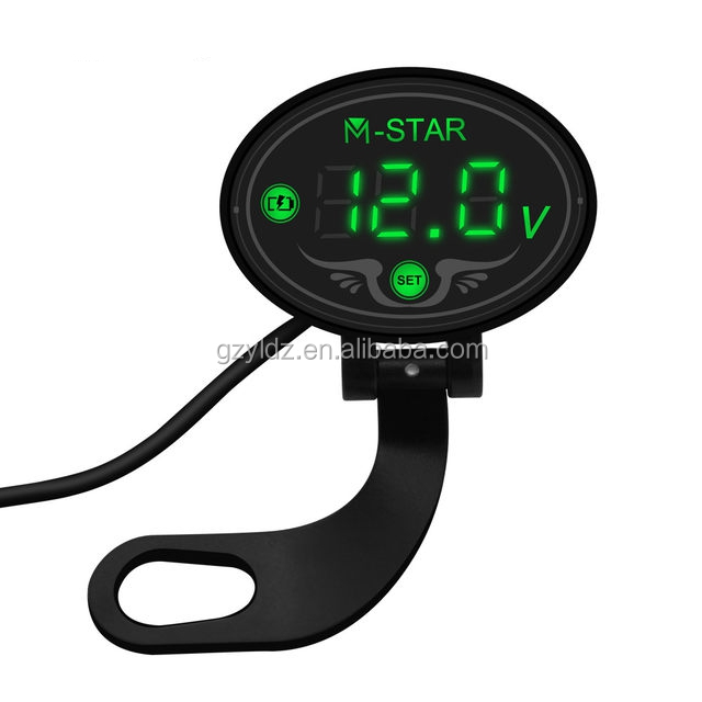 ABS 12v Digital Voltmeter Display , OEM Motorcycle Voltage Gauge