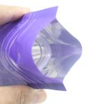 Custom Logo Purple Plastic Stand up Zip Lock Pouch Packaging Mylar Bags with