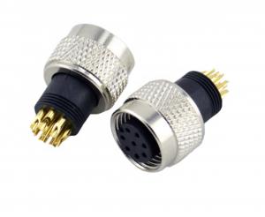 Wholesale Solder Type M12 8 Pin Connector , M12 Plug Connector For Distribution Box Connector from china suppliers