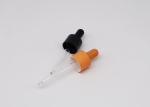 Orange Glass Pipette SGS Glass Oil Dropper 15mm