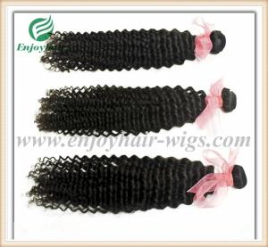 Wholesale Brazilian 5A virgin remy hair weave ,natural color(can be dye) deep curly 10''-26''length from china suppliers