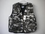 vest, mens waistcoat, camouflage in T/C 80/20 fabric, fishing vest, fishing