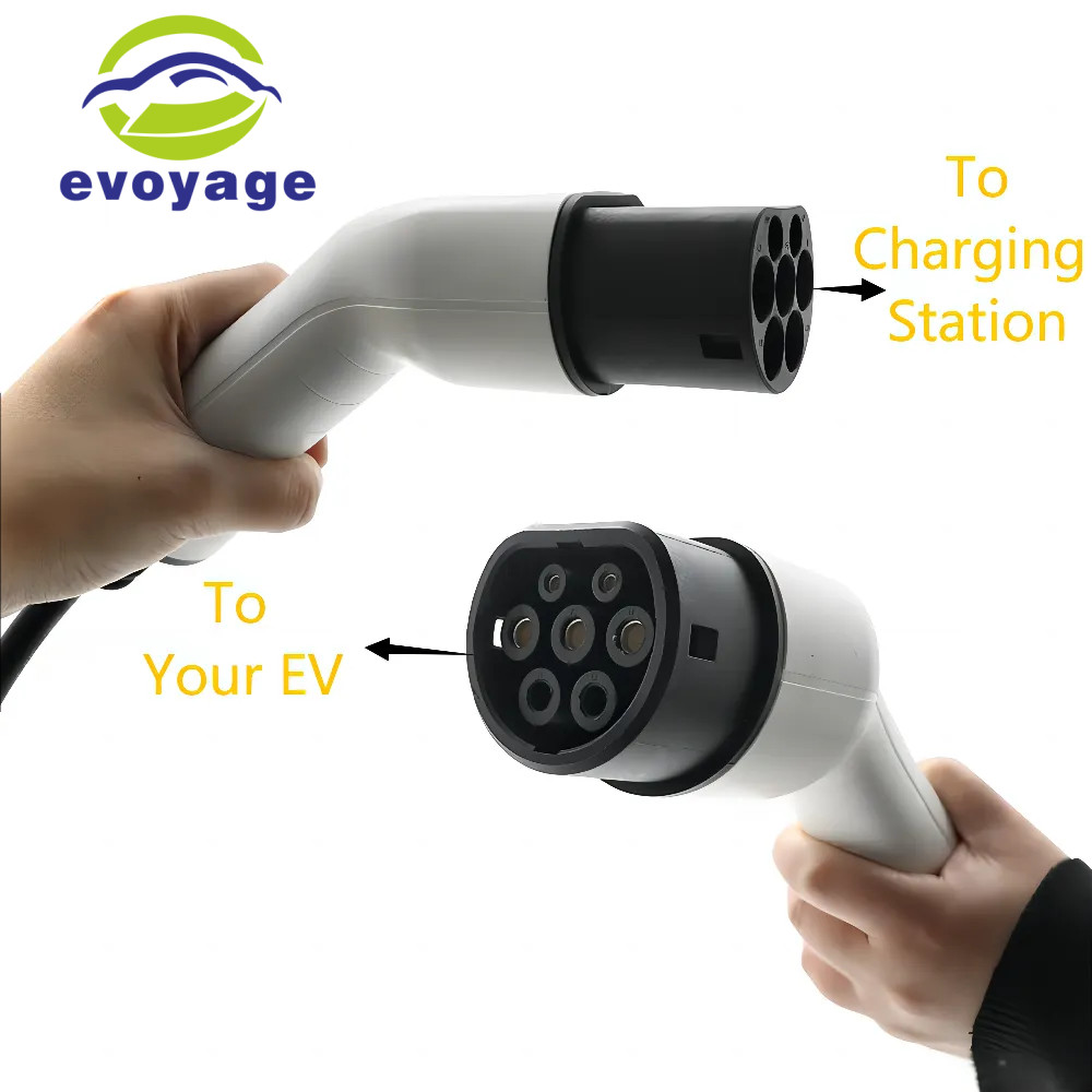 Type 2 To Type2 EV Charging Cable 16A 3.6KW 11KW Male To Female EV Charging Connector