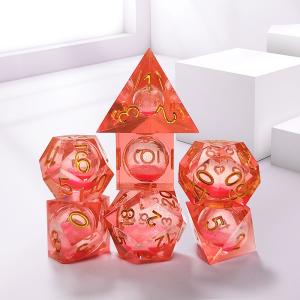 Wholesale Light Red Crystal Resin Polyhedral Dice Tasteless Non Toxic from china suppliers