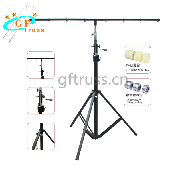 6M Black Alu 6061-T6 Crank Truss Speaker Stand For Prerformance