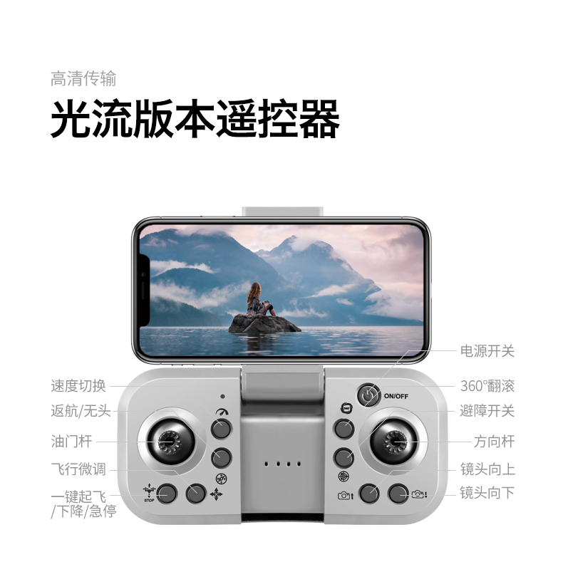 Rg700 Hd 4k Dual Camera Drone with Gps Wifi Transmission and Four Side Obstacle Avoidance Beginner Operator Skill Level