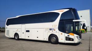 Wholesale LHD/RHD Cummins 375HP Euro5 51+2 Seats Luxury Coach Bus YBL6128SD for South America from china suppliers