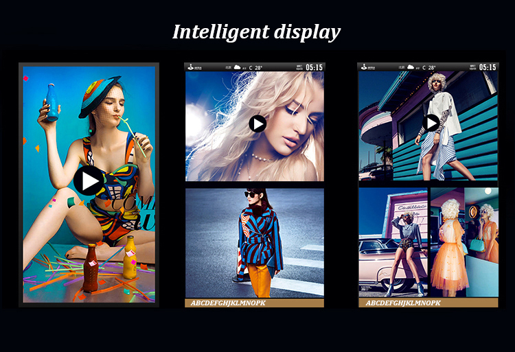 High Brightness Touch Screen Monitor Floor Stand , Digital Advertising Displays 43 - 65 Inch