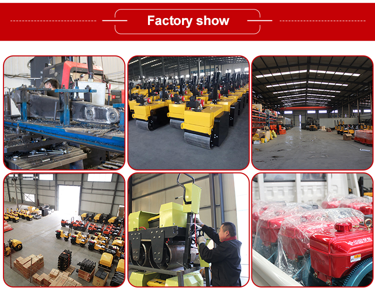 Mini 0.5 Ton Double Drum Vibrating Road Roller Compactor with Kawasaki Hydraulic Pump
