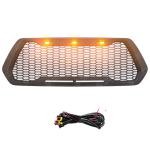 ABS Mesh Toyota Tacoma Parts Front Bumper Grill With 3 Amber LED Lights 2016