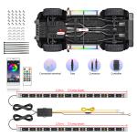 APP Control Music Rhythm RGB Flexible Strips LED Cars Underbody System
