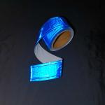 Custom High Visibility Sew On Blue PVC Reflective Tape For Clothing Safety Tape
