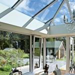 Gray Glass Powder Coated Smooth Finished Aluminum Sunroom For Beautiful Winter