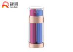 Dual oval airless bottle petg double squeeze cosmetic packaging