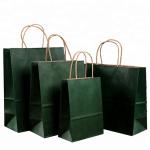 Roller Printing Medium Paper Bags With Handles / Kraft Paper Bags Machine Made