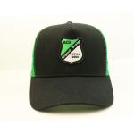Oem Custom Trucker Caps , Plastic Adjustable Buckle Green 100 Polyester Trucker