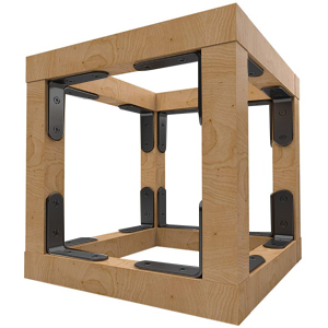 Brass L Bracket for Wood Board Floating Shelf 40*40mm Small Corner Angle Bracket