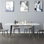 OEM Luxury Dining Table And Chair Set Sintered Stone Top Nordic Style